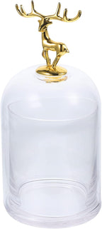 1set Preserved Flower Glass Dome for Scented Candles Elegant Decorative Cover for Home Decor Handmade Glass Adornment Fresh Flower Display for Indoor Desktop Decoration