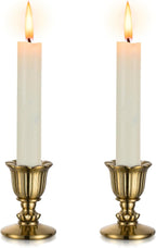 Vintage Candlestick Holder Decor: Gold Taper Candle Holders Set of 2 for Dining Room Table Antique Candle Stick Holder for Fireplace Mantle