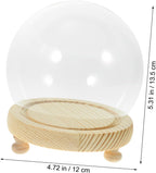 Glass Holders for Flowers Preserved Flower Display Case Miniature Glass Dome Elegant Decorative Bell Jar