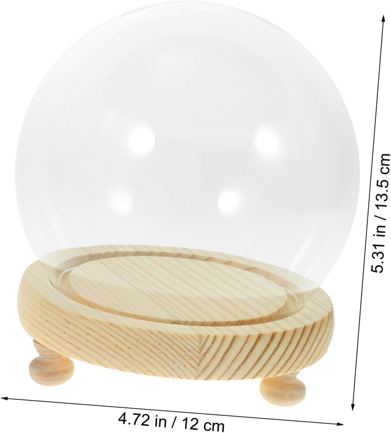 Glass Holders for Flowers Preserved Flower Display Case Miniature Glass Dome Elegant Decorative Bell Jar