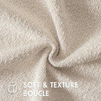 20x20 Inch Decorative Pillow Covers for Couch Bed Set of 2 Textured  Neutral Throw Pillows Natural Beige Accent Solid Cushion Pillowcase Cozy Soft Chair Sofa Livingroom Home Decor