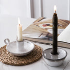 Candle Holder Ceramic Candlestick Holder, Candlelight Stand for Spell Candles, Taper Candles, and Incense, Halloween Christmas Dining Room Home Decoration Display