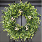 24 Inch Eucalyptus Wreaths for Front Door Decor– Artificial Greenery Front Door Wreath, Outdoor Wreaths for Front Door for Spring, Summer, Fall & All Seasons Home or Porch Decor