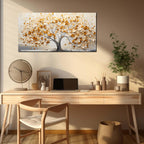 Large Artwork for Walls Tree of Life Canvas Wall Art Pictures for Living Room Bedroom Wall Decor Canvas Painting Abstract Yellow Tree Framed Wall Art Decorative Print Ready to Hang Size 20x40 inch